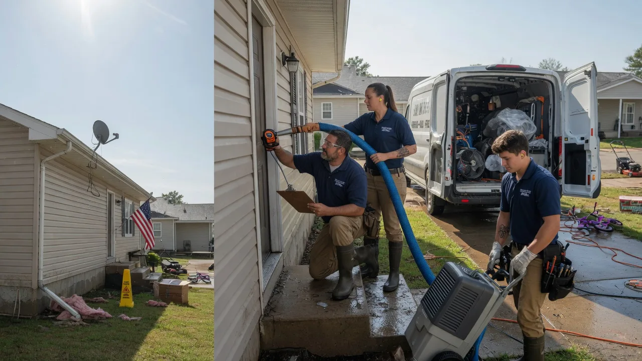 Ceiling Water Damage Restoration in Eros, LA near me